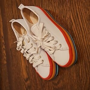 Keds Rainbow Platform Shoes, Size 6
